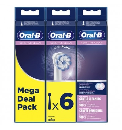 Recambios Oral B Sensitive Clean 3 + 3 Unidades - Image 1