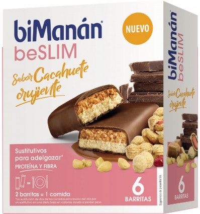 Bimanán Beslim Barritas Cacahuete Crujiente 6 Unidades - Image 1