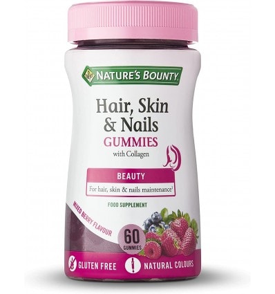 Nature's Bounty Hair Skin Nails Gummies 60 Gominolas Sabor Frutas del Bosque - Image 1