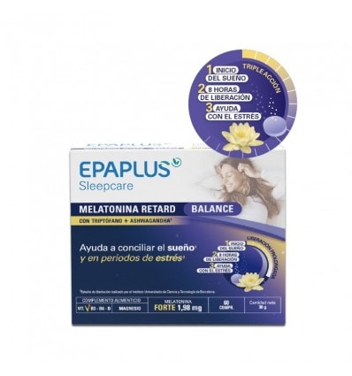 Epaplus Sleepcare Melatonina Retard Balance 60 comprimidos - Image 1