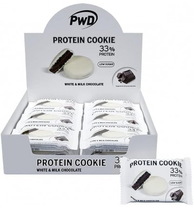 Pwd Protein Cookie White & Milk Chocolate 18 Unidades 34% Proteína - Image 1
