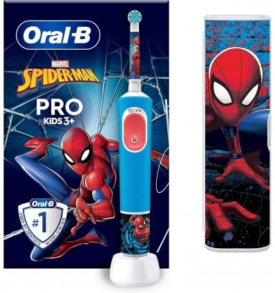 Oral-B Pro Kids Cepillo Spiderman + 1 Estuche De Viaje Niños +3 Años - Image 1