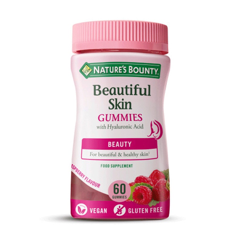 Nature's Bounty Beautiful Skin Acido Hyaluronico 60 Gominolas Sabor Frambuesa - Image 1