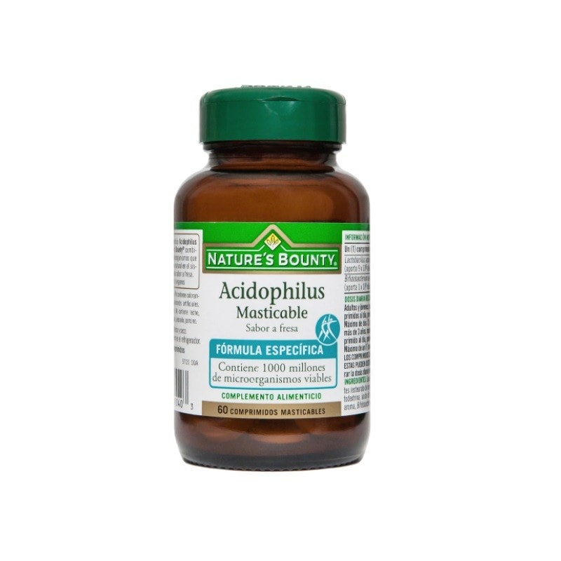 Nature's Bounty Acidophilus Masticable 60 Comprimidos Fresa - Image 1
