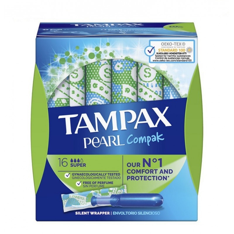 Tampax Compak Pearl Super 16 Unidades - Image 1