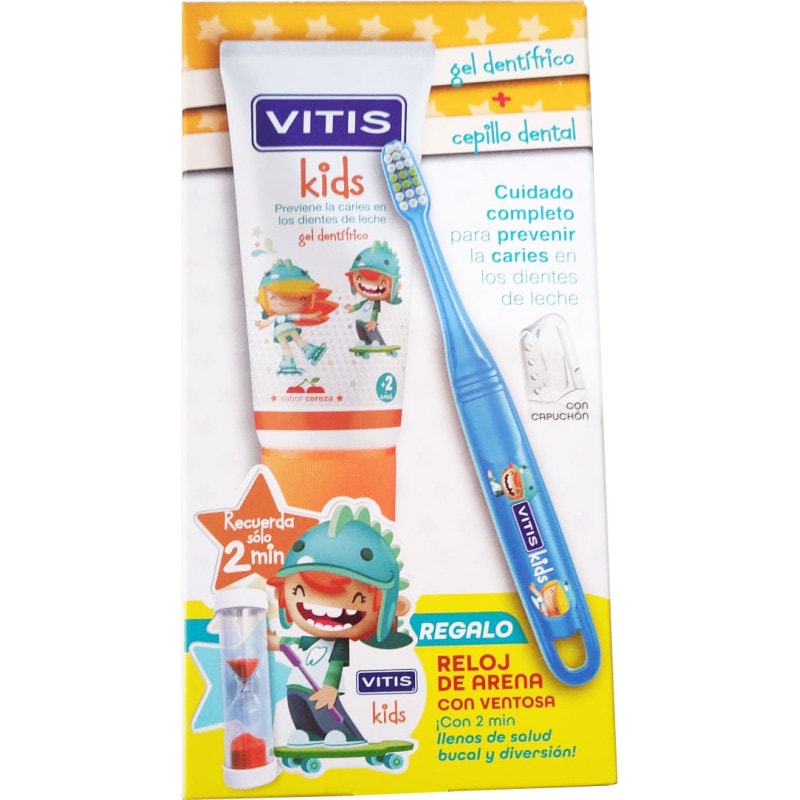 Vitis Kids Pack Cepillo + Gel cereza 50 ml + Regalo - Image 1