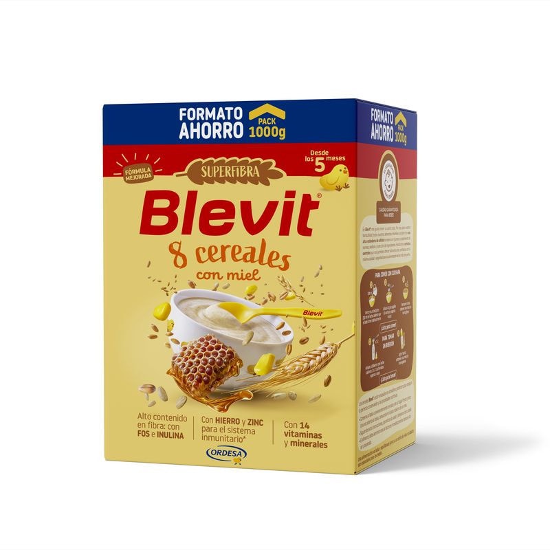 Blevit Superfibra 8 Cereales con Miel 1000 Gramos Formato Ahorro - Image 1