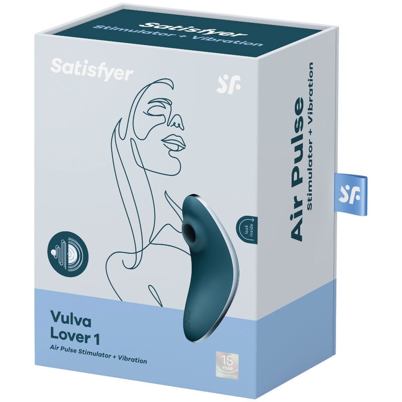 Satisfyer Estimulador y Vibrador Vulva Lover 1 Azul - Image 1
