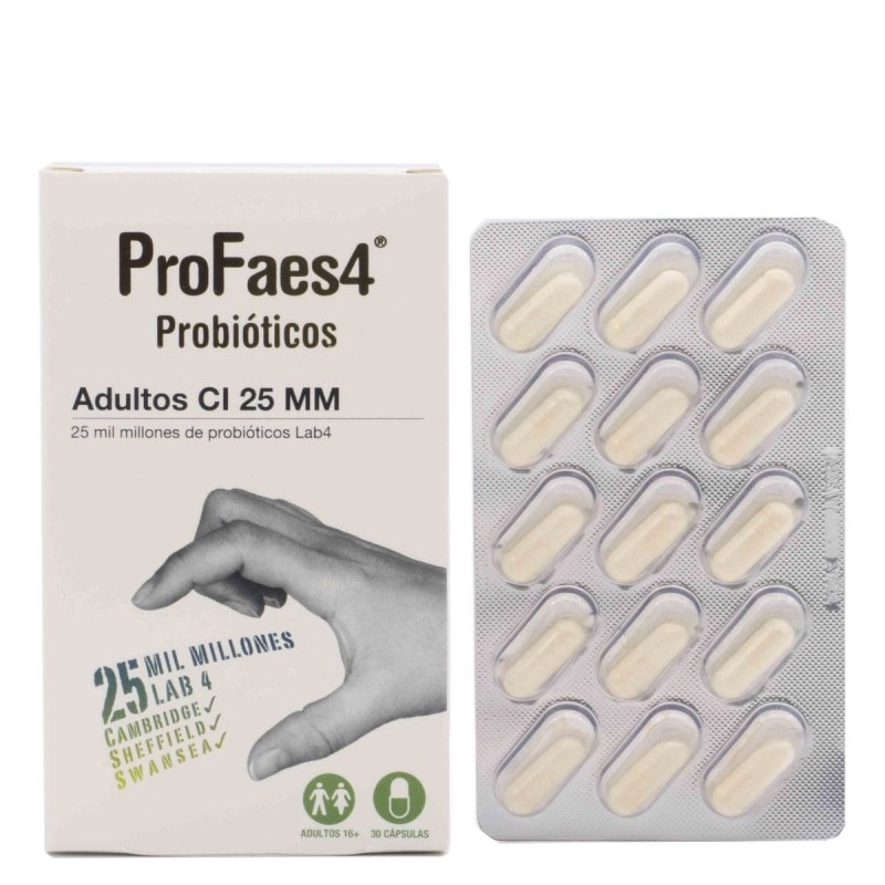 Profaes4 Probióticos Adultos 25mm 30 Cápsulas - Image 1