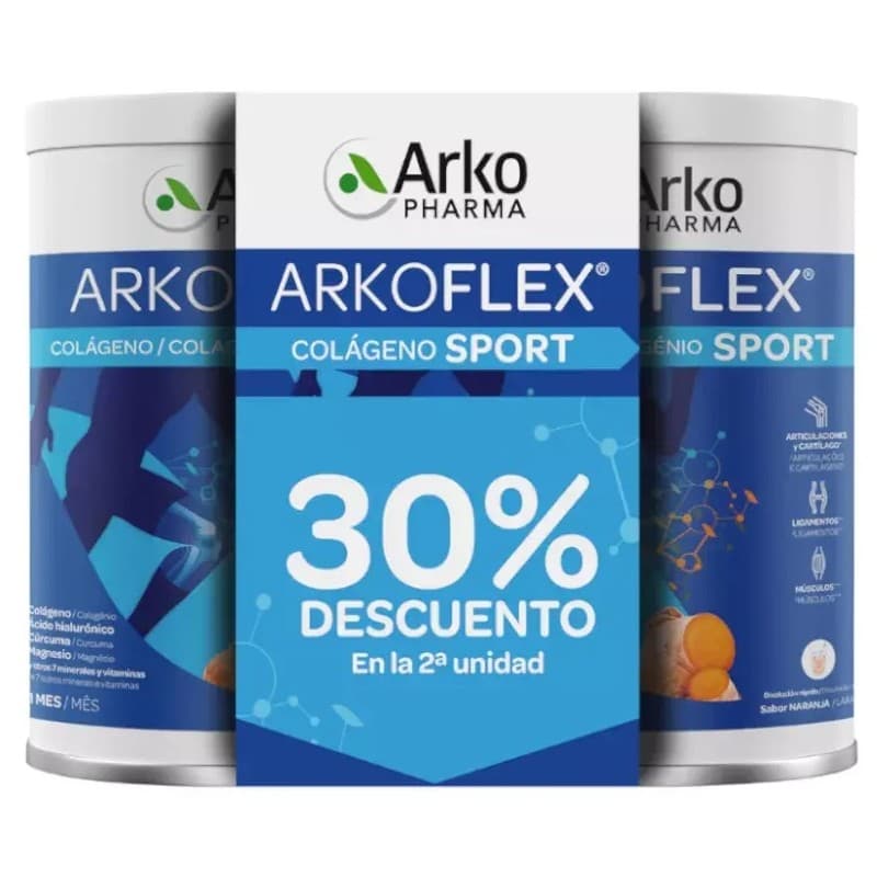 Arkoflex Sport Colágeno Sport Naranja 390g + 390g Duplo Promoción