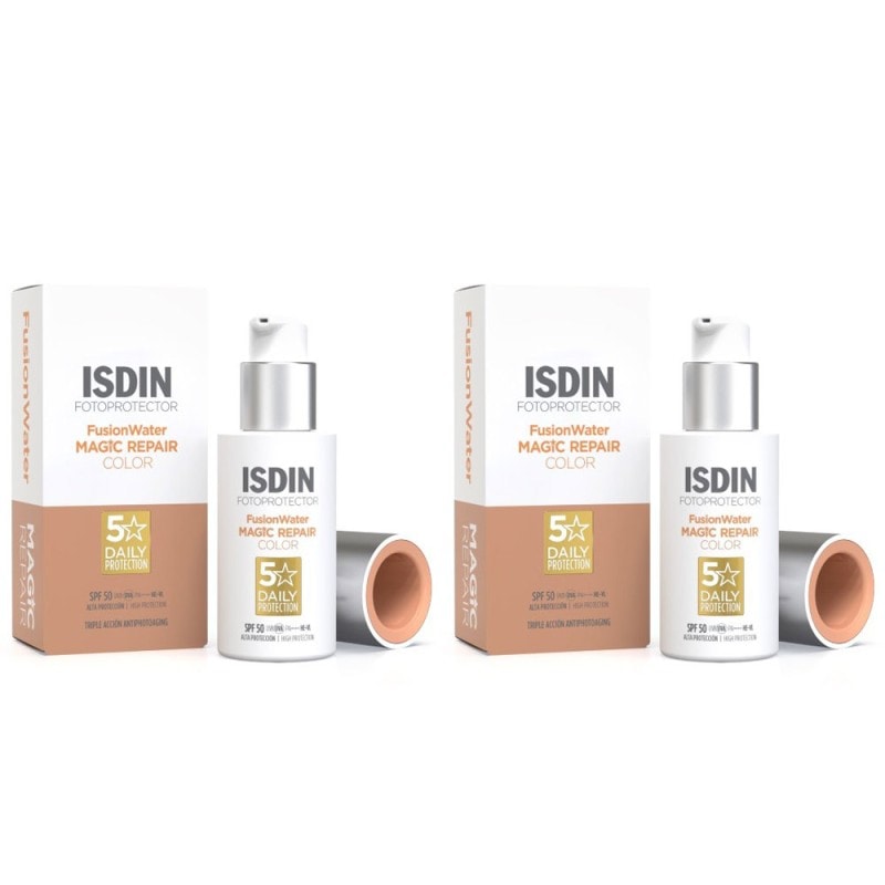 Isdin Age repair Fusion Water SPF50 Color 50 ml + 50 ml Duplo Promoción - Image 1