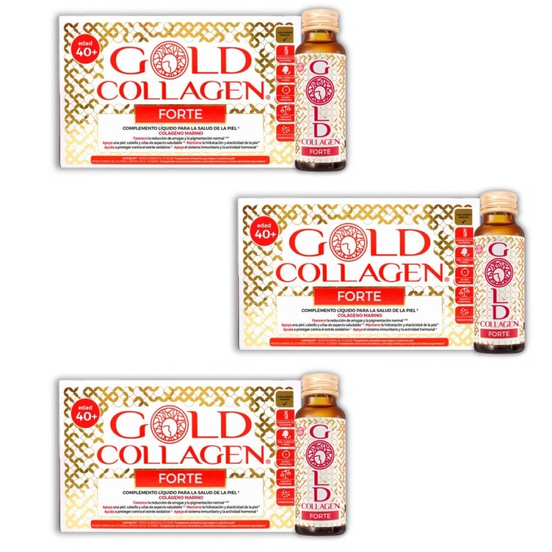 Gold Collagen Forte 10+10+10 Frascos 50ml Triplo Promoción - Image 1