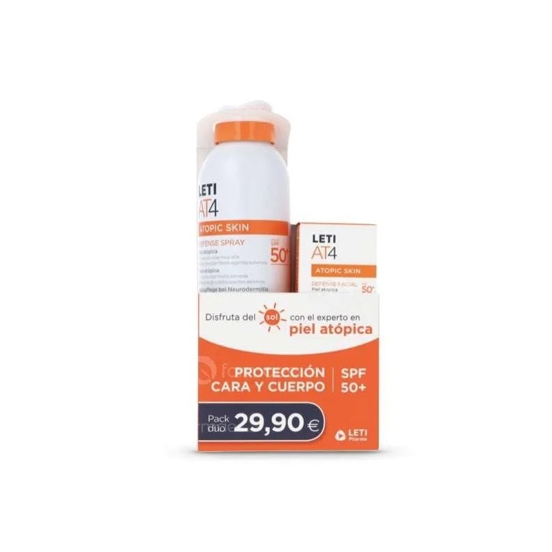 Leti At4 Defense Spray Spf50 200ml + Defense Facial Spf50 50ml - Image 1