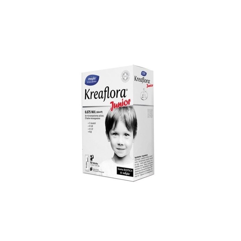 Mayla Pharma Kreaflora Junior 10 Sticks Sabor Fresa - Image 1