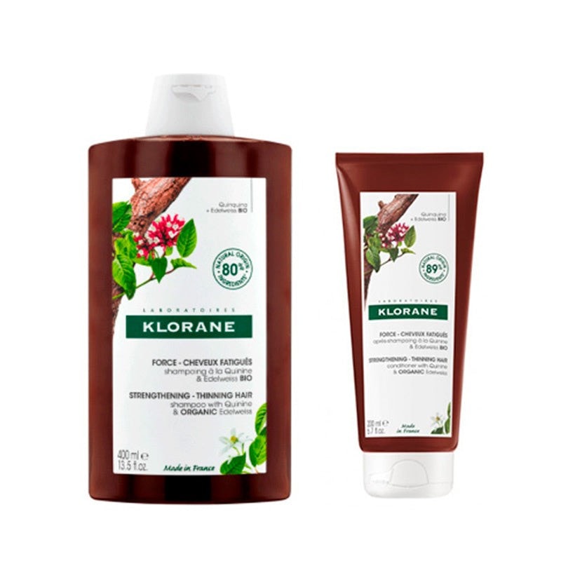 Klorane Rutina Anticaída Champú Quinina 400ml + Acondicionador Quinina 200ml - Image 1