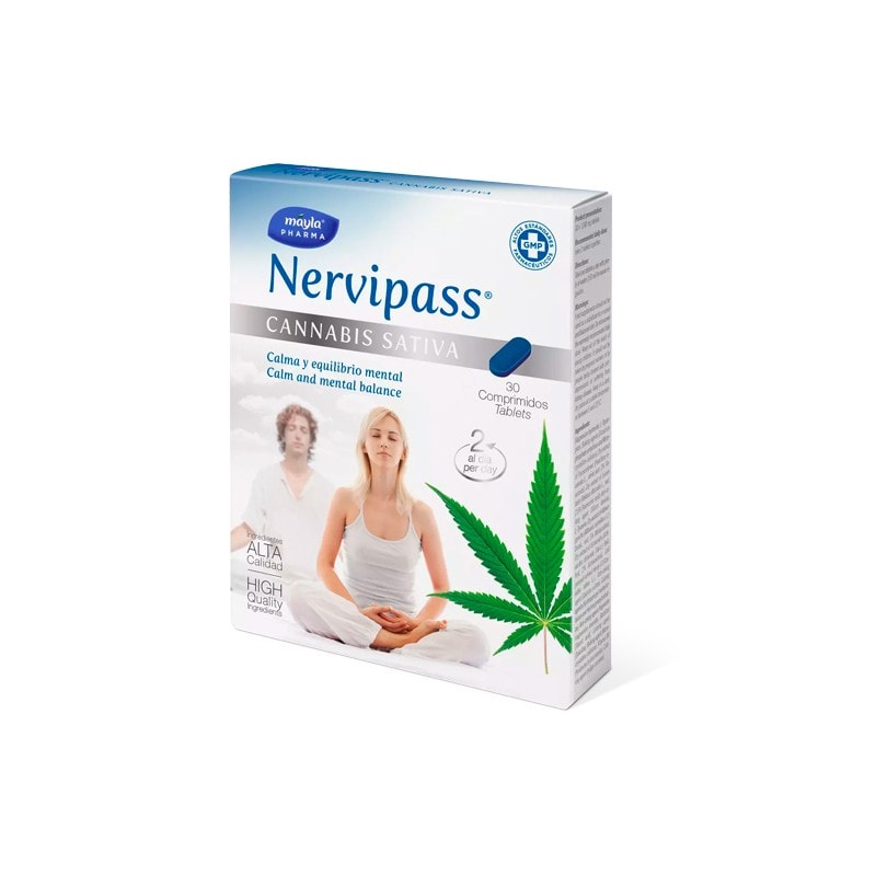 Nervipass Cannabis Sativa Triptófano 30 comprimidos - Image 1