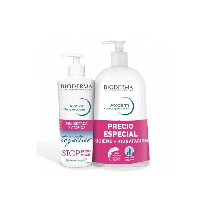 Bioderma Pack Atoderm Intensive Baume 500ml + Intensive Gel Moussant 1000ml - Image 1