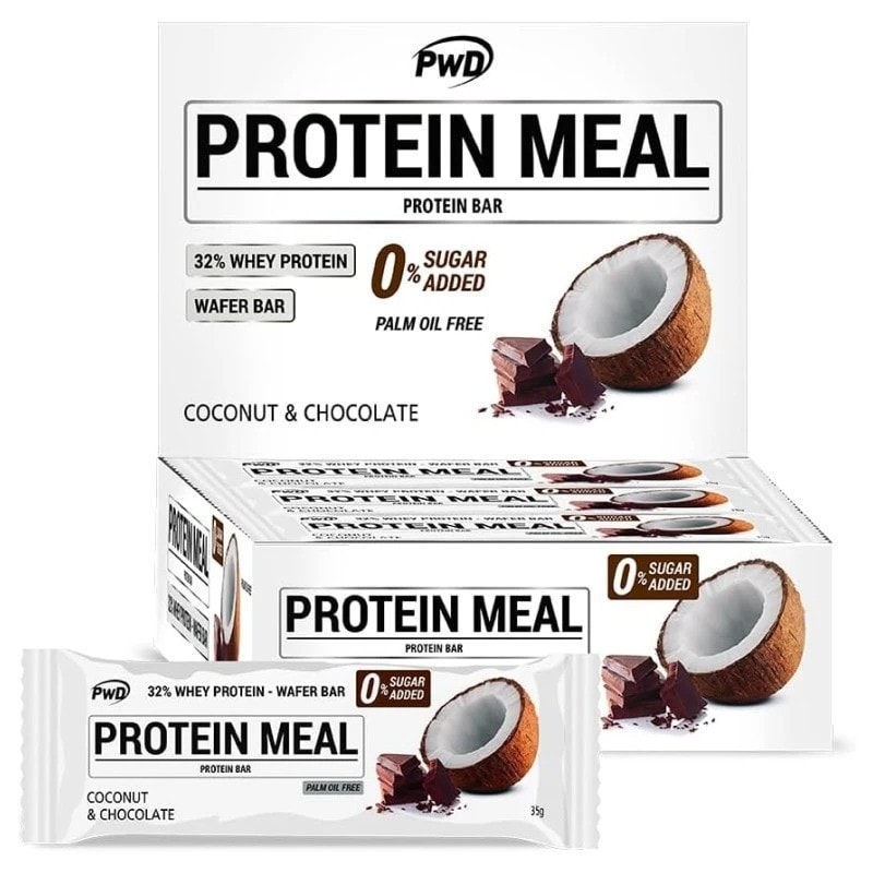 Protein Meal Barritas Coco con Chocolate 12 Unidades Pwd Nutrition - Image 1