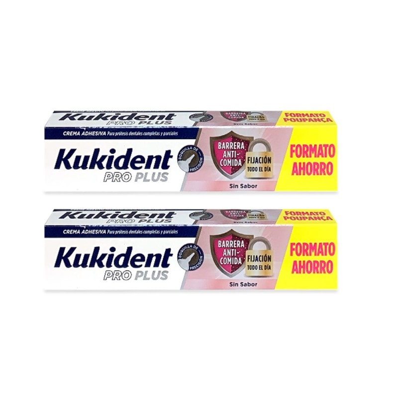 KUKIDENT Pro Plus Sellado Barrera Anticomida Sin Sabor 57g + 57g Duplo Promoción - Image 1