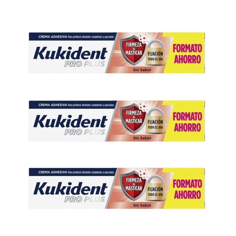 KUKIDENT Pro Plus Firmeza al Masticar 57g + 57g + 57g Triplo Pack - Image 1