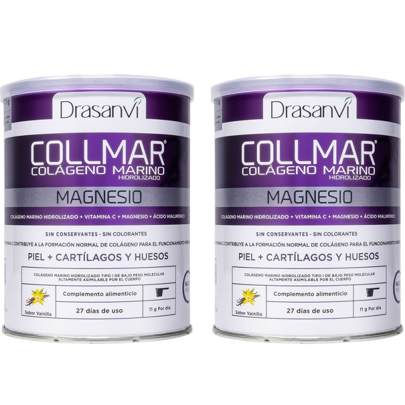F24 Collmar Colágeno Marino Magnesio Vainilla 300g + 300g Duplo Pack Drasanvi - Image 1