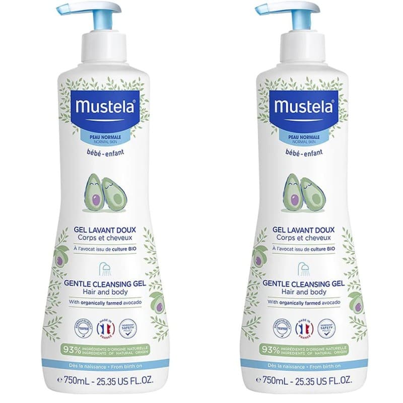 Mustela Gel de Baño Suave Cabello y Cuerpo 750ml +750ml Duplo Promoción