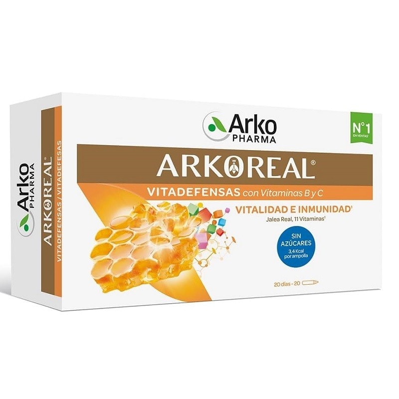 Arkoreal Jalea Real Vitadefensas Sin Azúcar 1000mg 20 ampollas - Image 1