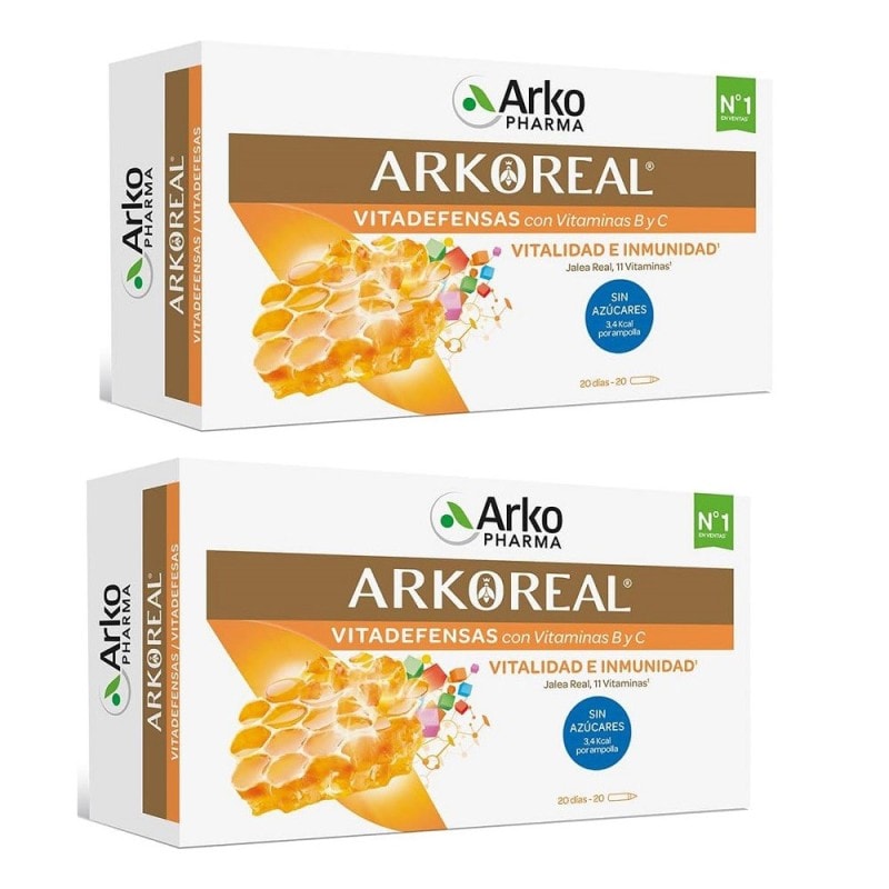 Arkoreal Vitadefensas Sin Azúcar 1000mg 20 + 20 Ampollas Duplo - Image 1