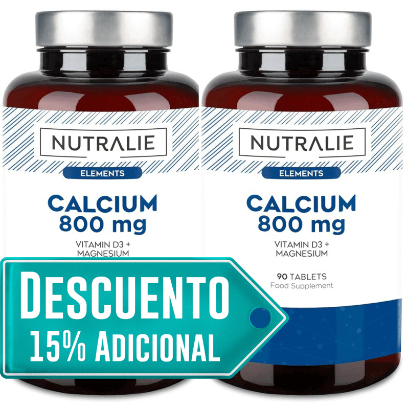 Nutralie Calcio con Magnesio Vitamina D3 800mg 90 Comprimidos + 90 Comprimidos - Image 1