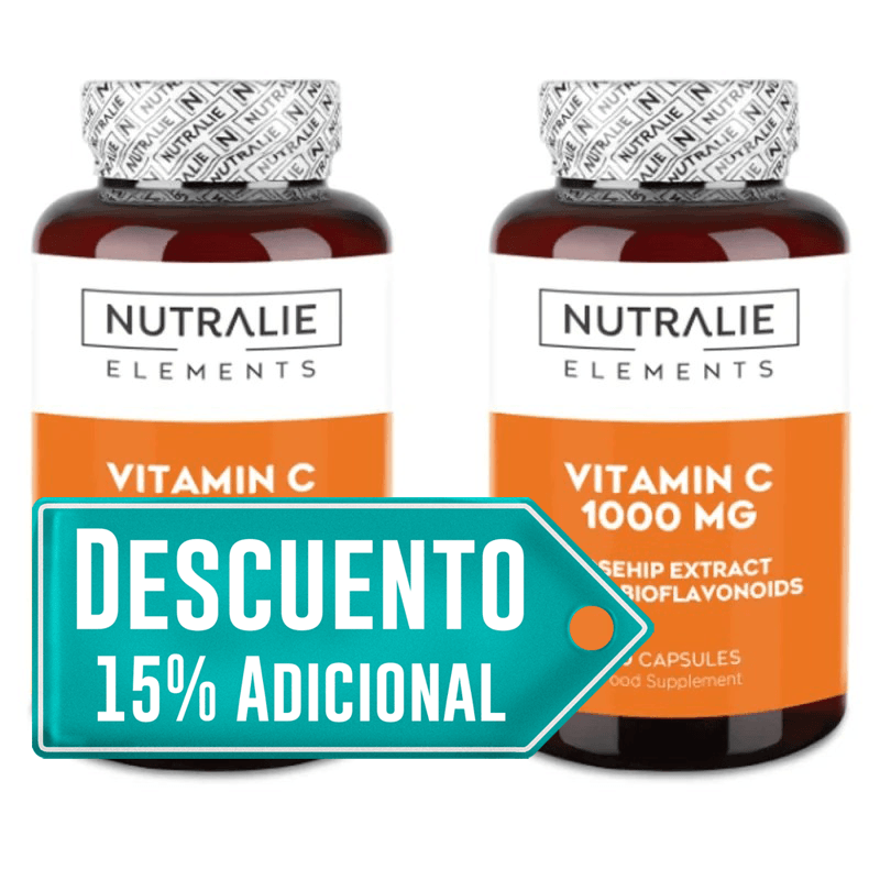 Nutralie Vitamina C 1000 mg Rosa Canina Antioxidante 180 Cápsulas + 180 Cápsulas Duplo - Image 1