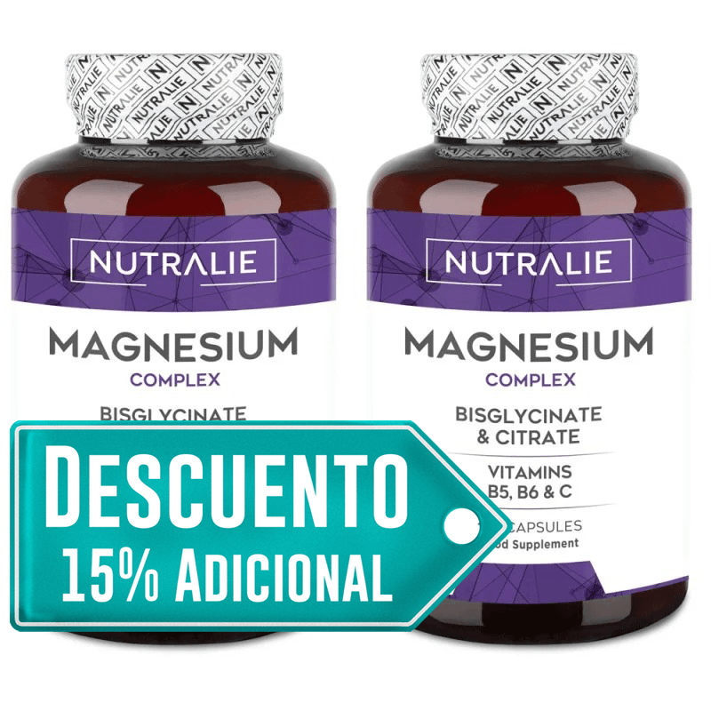 Nutralie Magnesio Complex Bisglicinato Y Citrato 120 Cápsulas + 120 Cápsulas Duplo - Image 1