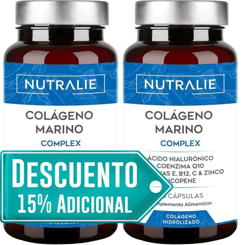 Nutralie Colágeno Marino Complex Ácido Hialurónico Piel 60 Cápsulas + 60 Cápsulas Duplo Promocion - Image 1