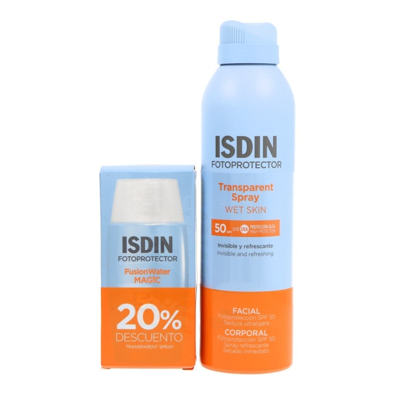 Pack Fotoprotector Isdin Fusion Water Magic SPF50 50ml + Wet Skin Spf50 250ml - Image 1