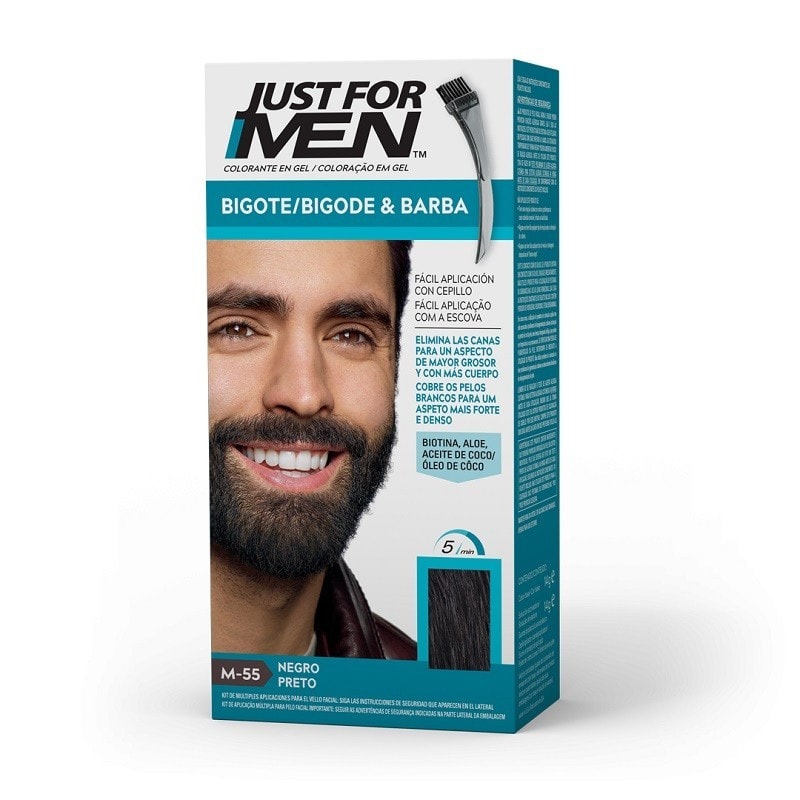 Just for Men Bigote Barba Patillas Negro M 55 - Image 1