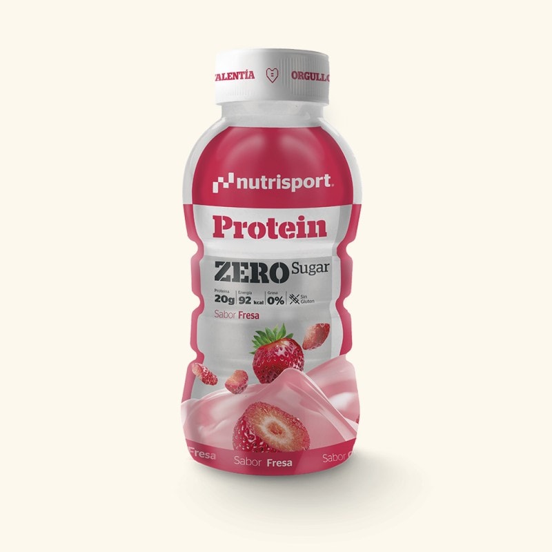 Nutrisport Batidos Proteicos Protein Zero Sugar Fresa 12 Unidades 330ml - Image 1