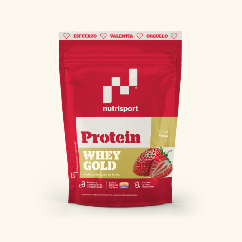 Nutrisport Proteina Whey Gold Protein Fresa 500g - Image 1