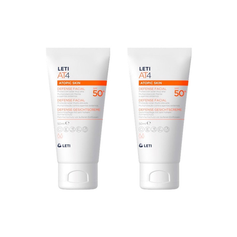 Leti At4 Defense Crema Facial SPF50 50 ml + 50ml Duplo Promocion - Image 1