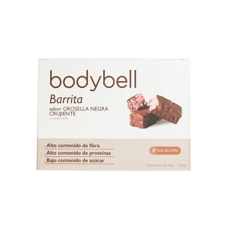 Bodybell Barritas Grosella Negra Crujiente 5 Uds Sin Gluten - Image 1