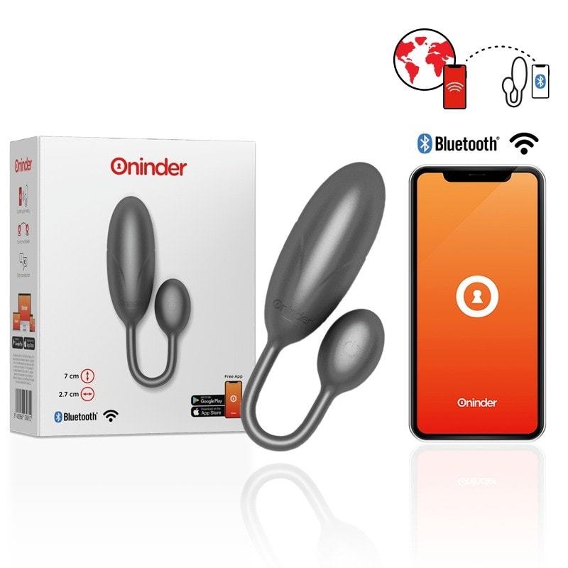 Oninder Denver Huevo Vibrador Negro 7 X 2.7 Cm con App Gratuita - Image 1