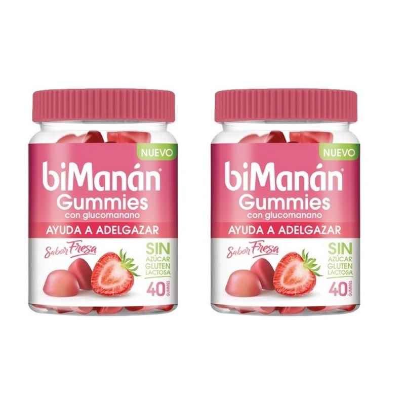 Bimanán Gummies con Glucomanano Sabor Fresa 40 +40 Unidades Duplo Promoción - Image 1