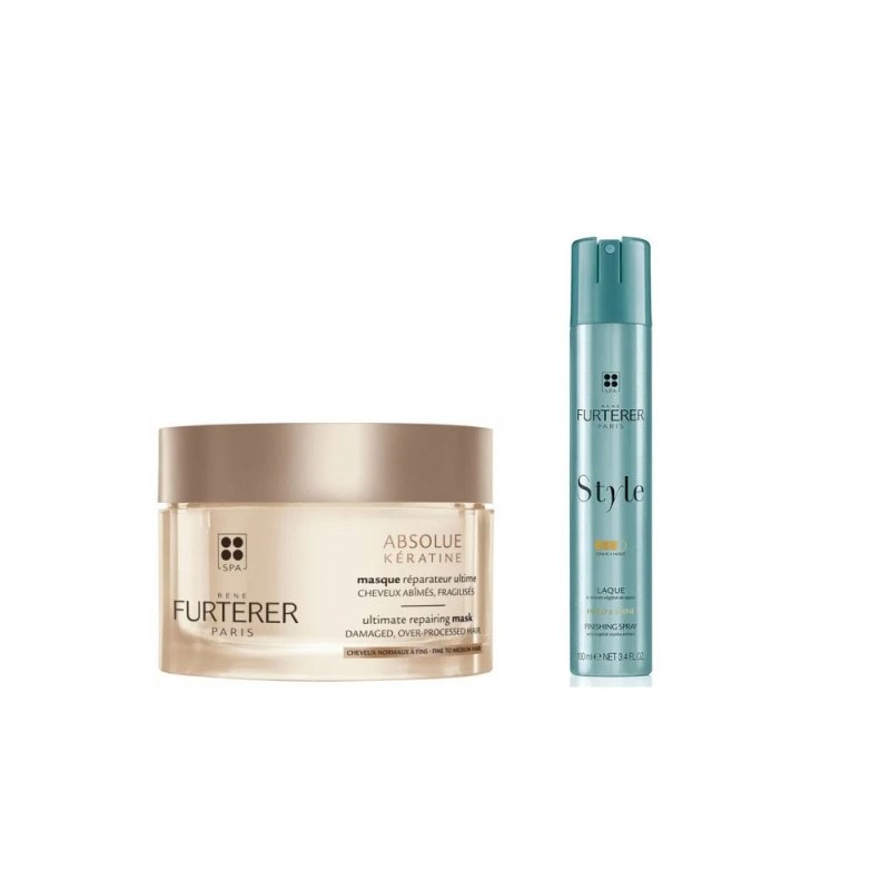 Rene Furterer Absolue Keratina Mascarilla Cabello Fino 200ml Tarro + Style Laca 100ml - Image 1
