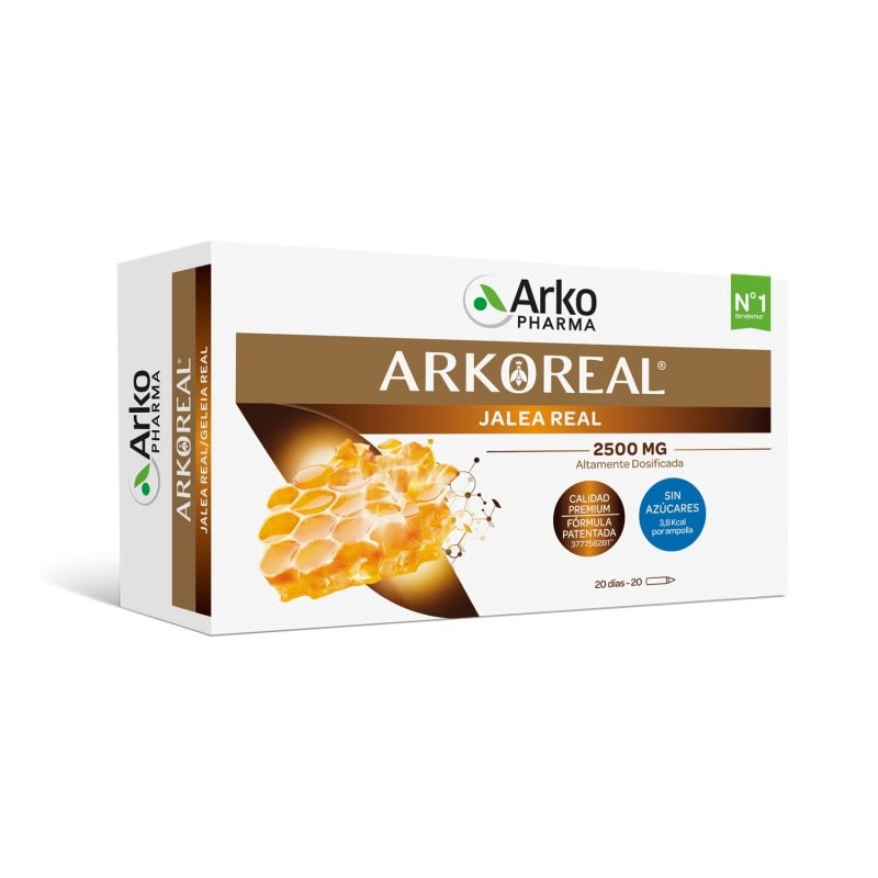 Arkoreal Jalea Real Mega Forte 2500 mg sin azúcar 20 Ampollas - Image 1