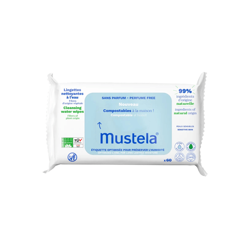 Mustela Toallitas Desmaquillantes al Agua sin Perfume 60 Toallitas - Image 1