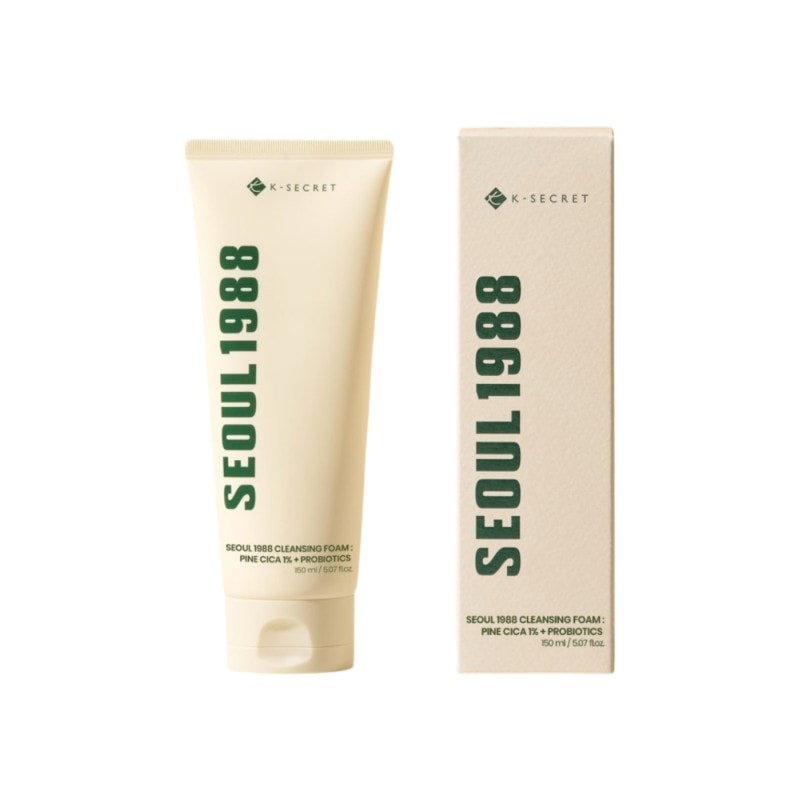 K-Secret Seoul 1988 Limpiador facial en espuma Pine CICA 1% + Probiotics 150ml - Image 1