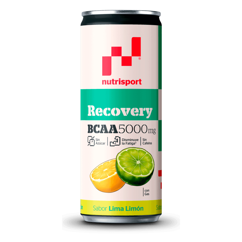 Nutrisport Recovery BCAA 5000mg Lima Limón Sin Cafeína 330ml x 12 Latas - Image 1