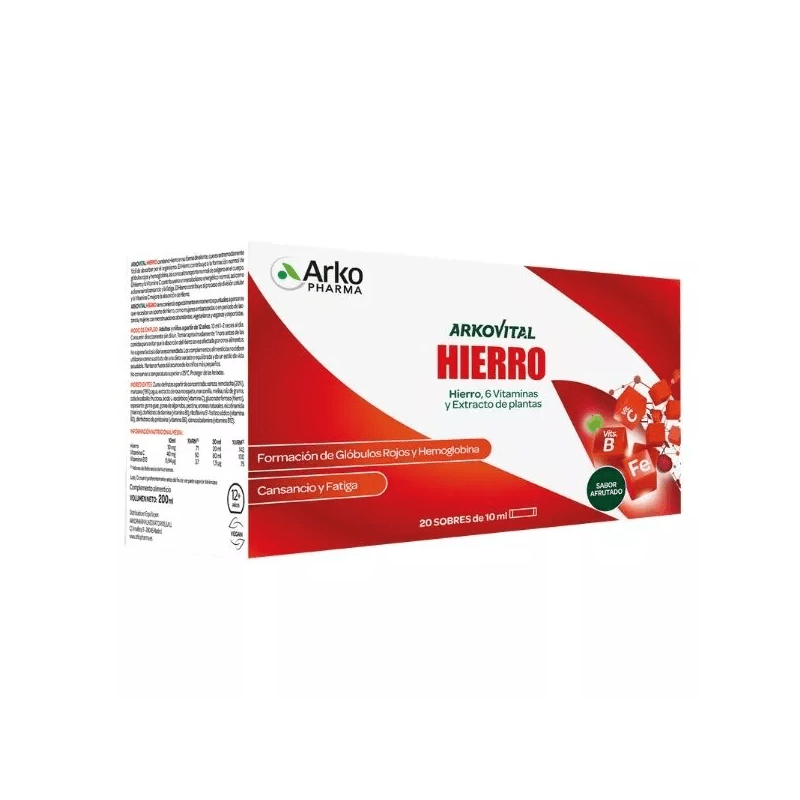 Arkovital Hierro 20 Sticks de 10ml Con 6 Vitaminas y Extractos Vegetales - Image 1