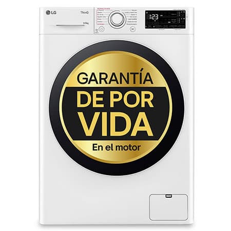 Outlet Lavasecadora inteligente AI Direct Driveᵀᴹ, Vapor 9/6kg, 1400rpm, Un 10% más eficiente que A(lavado) /D(secado) Blanca, Serie 500 - F4DR5509A0W.OUTLET