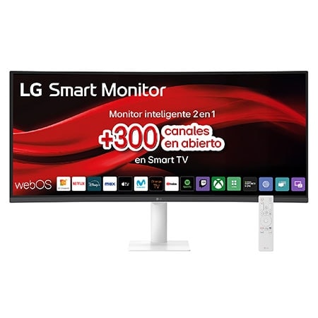 Outlet LG Smart Monitor 34", webOS24, WQHD, 21:9, curvo - 34U601SA-W.OUTLET - Image 1