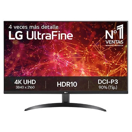 Outlet Monitor LG UltraFine 31.5'', VA, 4K UHD, Negro - 32UR500K-B.OUTLET - Image 1